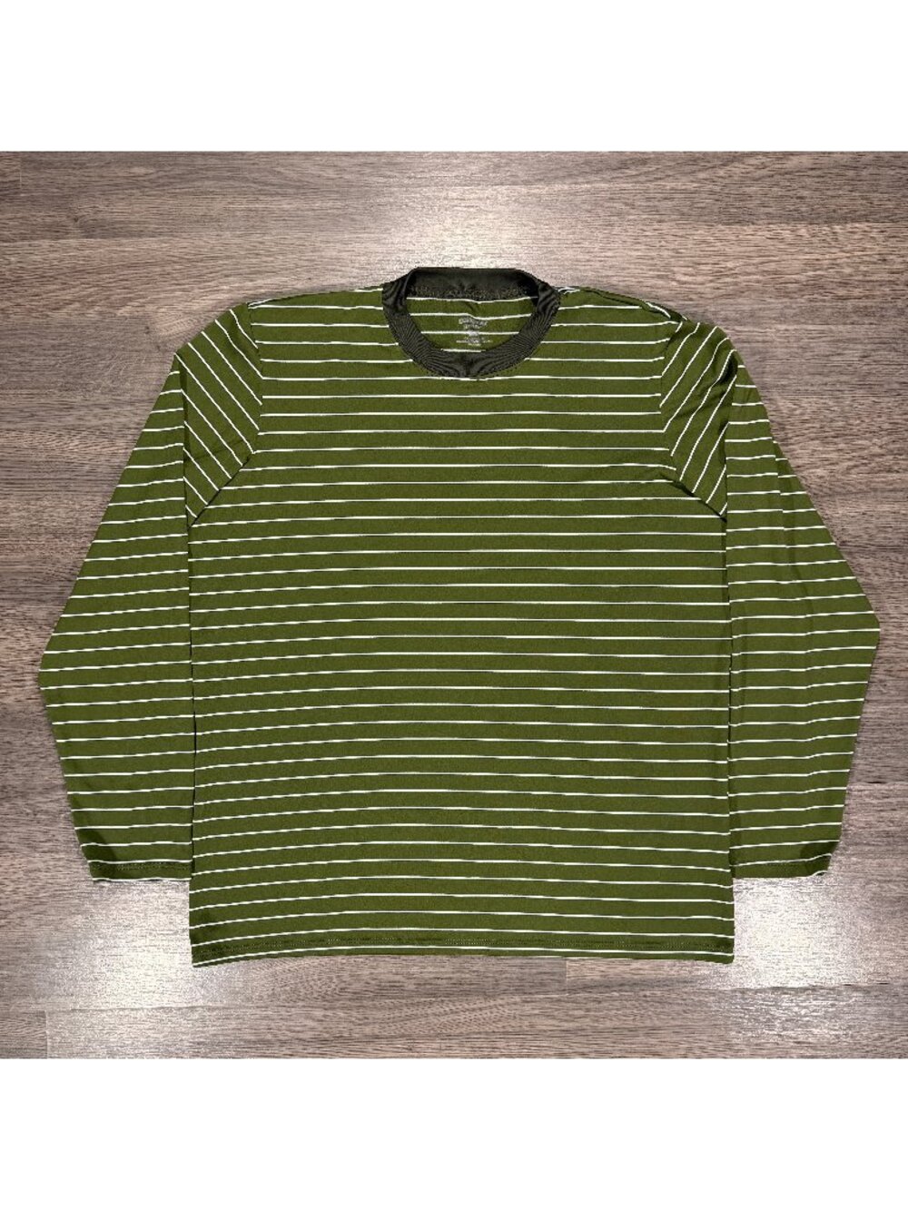 Patagonia Men's Capilene Cool Daily Long Sleeved Shirt - Green/White Stripe